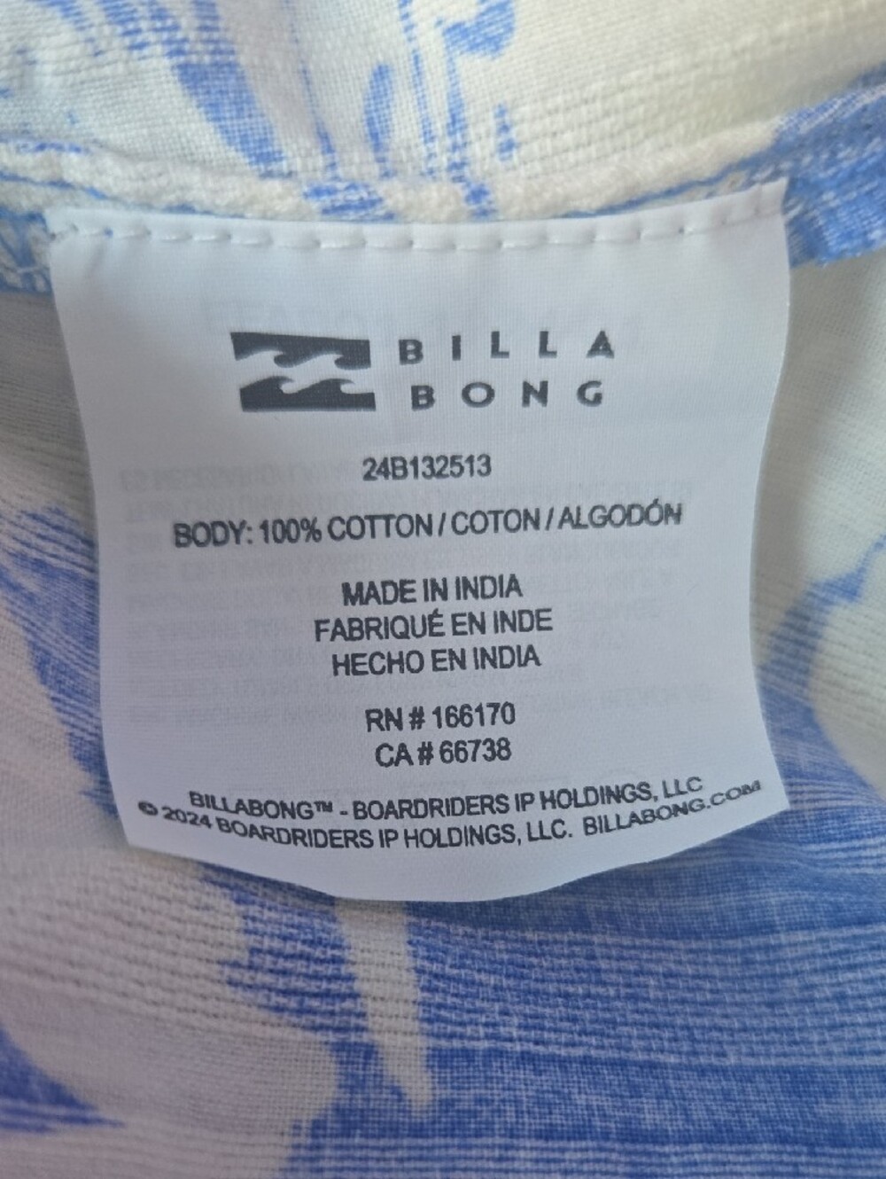 Billabong Blue and White Strapless Floral Maxi Dress - Picture 4 of 4